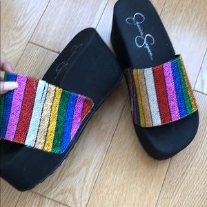 jessica simpson platform slide sandals